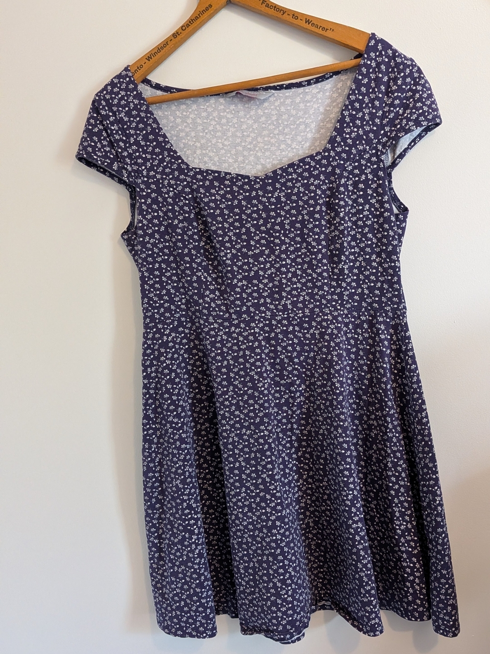 Dorothy Perkins Purple Floral Sweetheart Neck Mini Dress